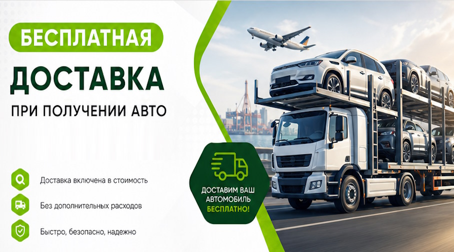 Акция! Бесплатная доставка по Мирном при получении авто
